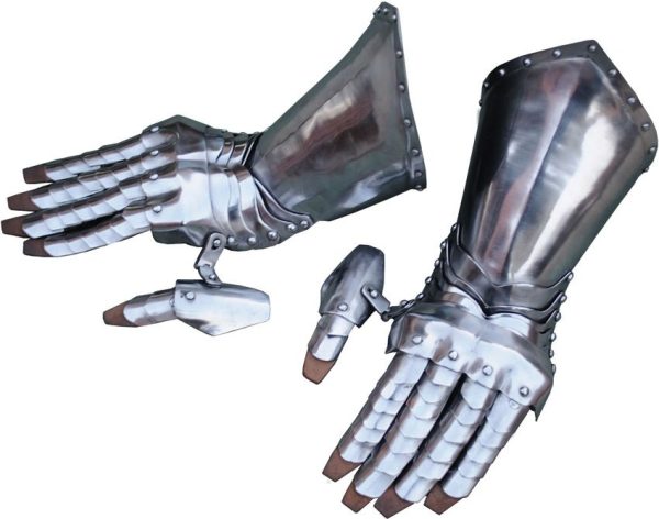 Get Dressed For Battle Articulated Steel Gauntlets - 16 Gauge