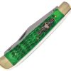 German Bull Int Trapper Folding Knife Green Bone 4.5" Closed