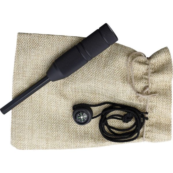 Gear Convoy B.U.S.H. Steel Black Gunkote Ferro Rod Survival