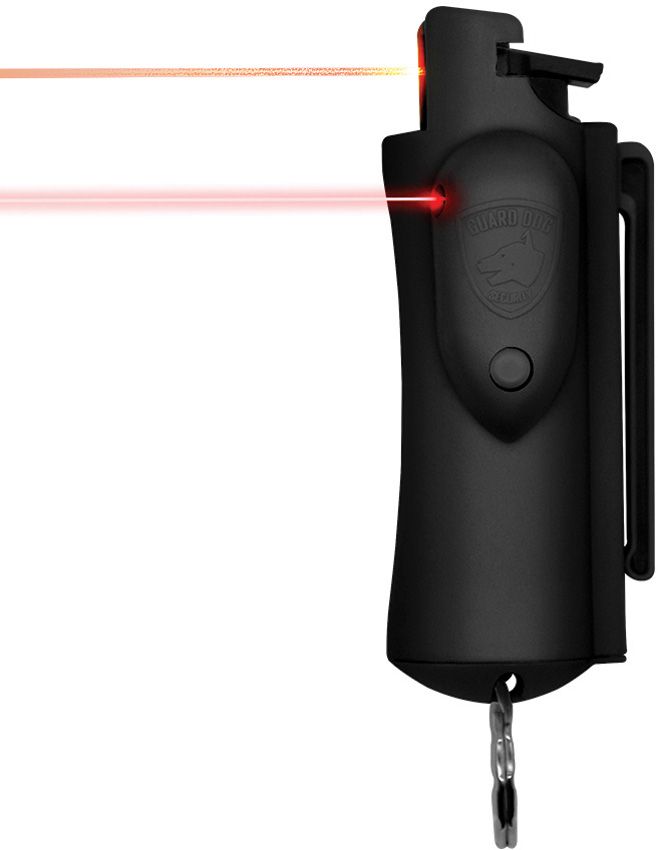Guard Dog Accufire Pepper Spray Black 3.75" w/ Laser Sight