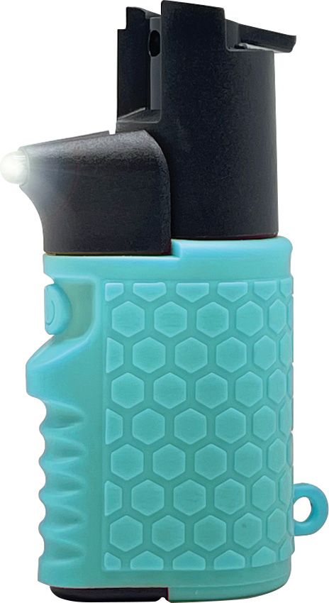 GDLEUTL.jpg Guard Dog Light'em Up Pepper Spray Teal - LED Flashlight