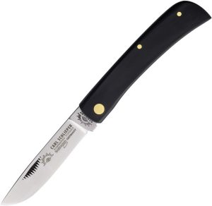 German Eye Clodbuster Jr Black Folding Knife 3.5" Stainless