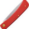 German Eye Clodbuster Red Folding Knife Satin Stainless