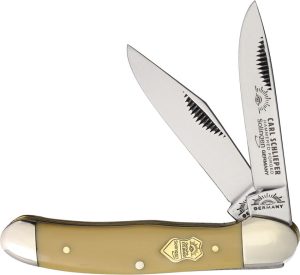 German Eye Copperhead Yellow Folding Knife Carbon Steel 3.75"