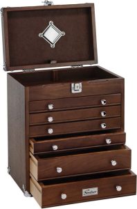 GERT16D.jpg Gerstner 6-Drawer Collector's Chest Oak Storage Box