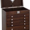 Gerstner 6-Drawer Collector's Chest Oak Storage Box