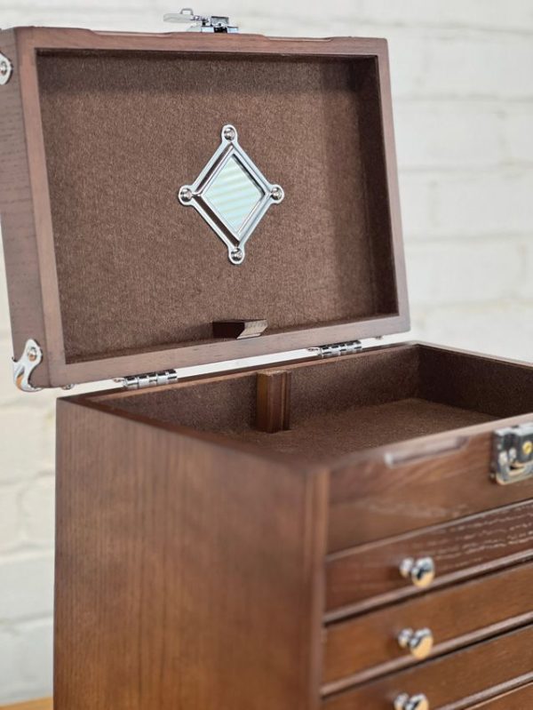 Gerstner 6-Drawer Collector's Chest Oak Storage Box