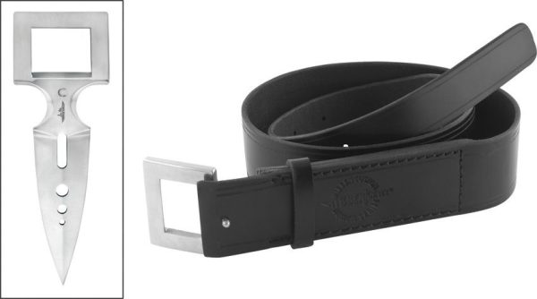 Hibben Belt Buckle Push Dagger - Satin Stainless