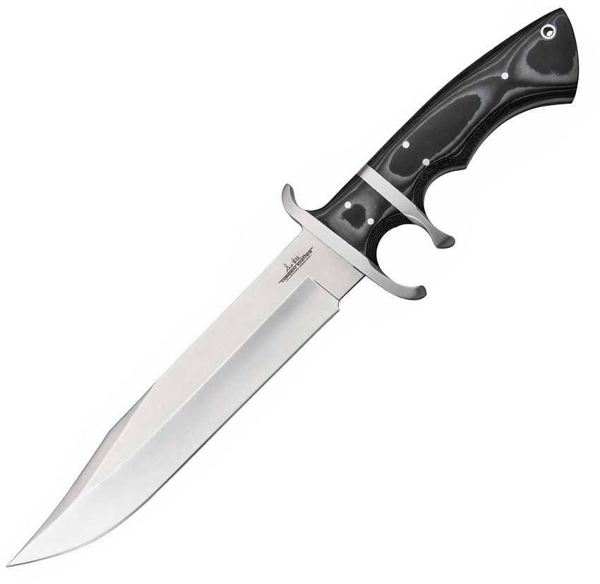 Hibben Assault Fixed Blade Knife 7.5" Stainless Clip Point Black Micarta