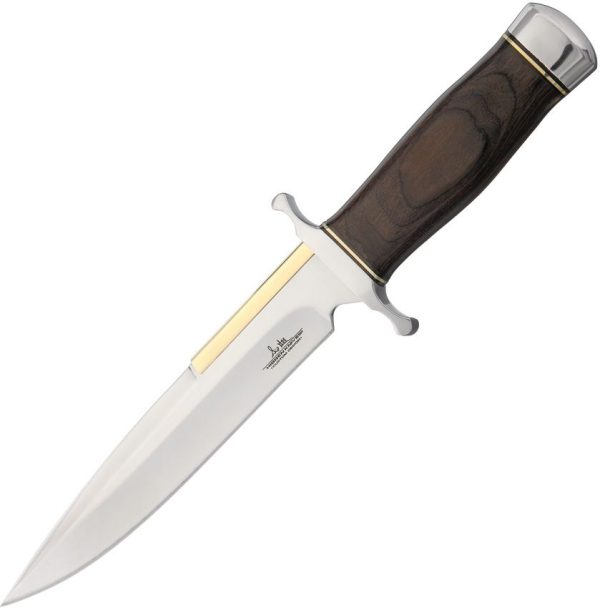 Hibben Old West Boot Knife 5" Satin Double Edge Fixed Blade
