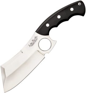 Hibben Cleaver Ebony Wood Fixed Blade Knife 5Cr15MoV Stainless