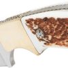 Hibben Diamondback Fixed Blade Stag Handle 7Cr17 Stainless