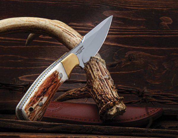 Hibben Diamondback Fixed Blade Stag Handle 7Cr17 Stainless