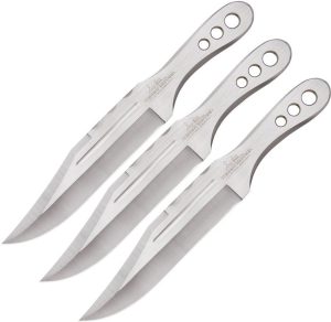 Hibben Triple Set Throwing Knives 3Cr13 Stainless Fixed Blade