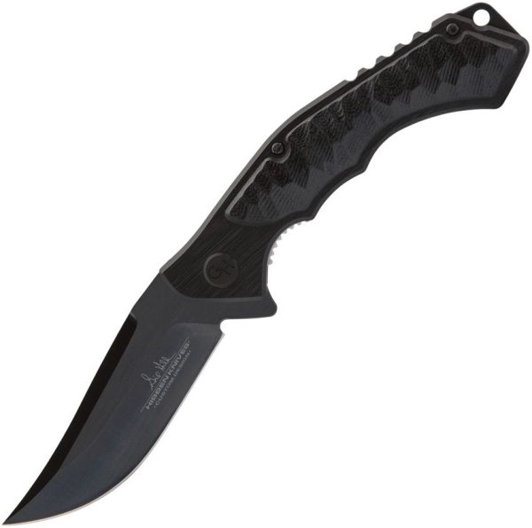 Hibben Whirlwind Linerlock Folding Knife 3.25" Black 7Cr17MoV