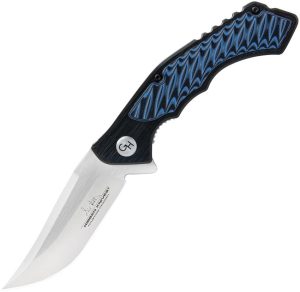 Hibben Whirlwind Linerlock Blue G10 Folding Knife 7Cr17MoV