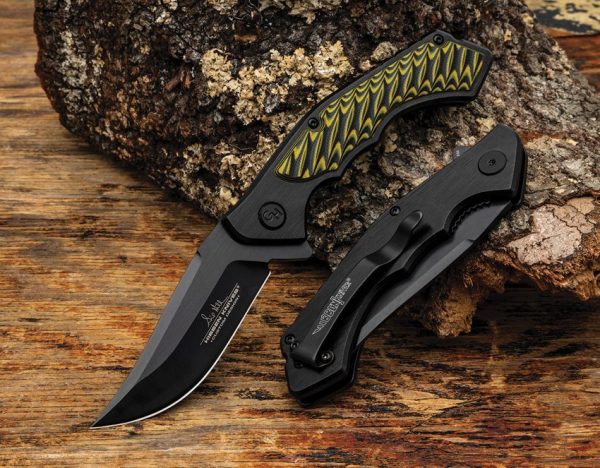 Hibben Whirlwind Yellow Jacket Folding Knife 7Cr17MoV Blade