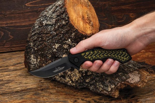 Hibben Whirlwind Yellow Jacket Folding Knife 7Cr17MoV Blade