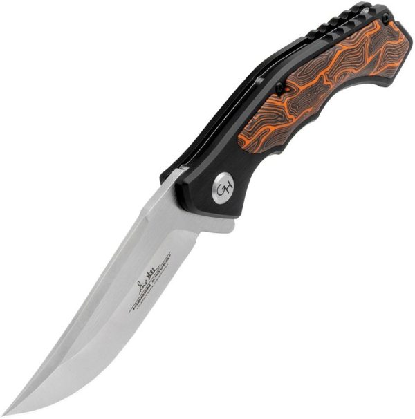 Hibben Whirlwind Hellfyre Linerlock Folding Knife 7Cr17MoV Black