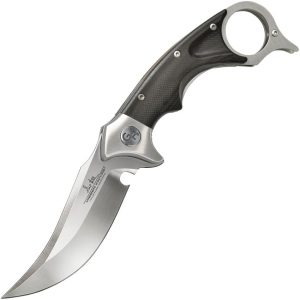Hibben Recurve Karambit Linerlock Folding Knife 7Cr17 Black G10