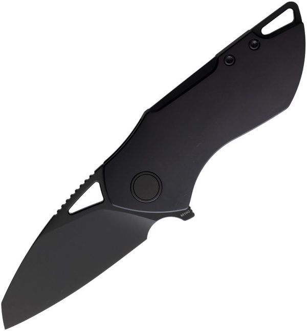 GKT001BLK.jpg Grissom Riverstone Framelock Black - M390 Titanium