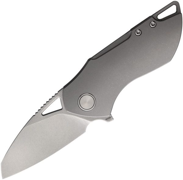 Grissom Riverstone Framelock Stonewash - Titanium