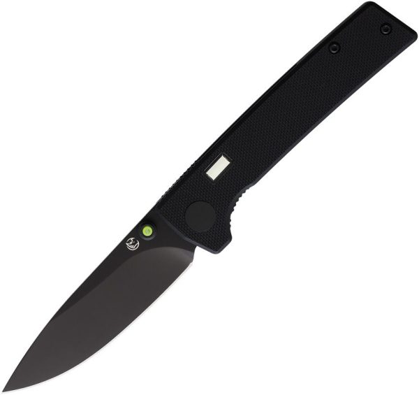 Glow Rhino Fermi Linerlock Black D2 Green Accent