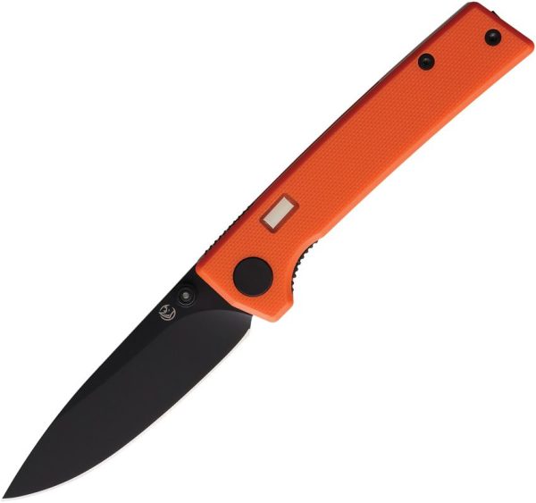 GLR108.jpg Glow Rhino Fermi Linerlock Black/Blaze Drop Point Knife