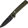 Glow Rhino Fermi Linerlock Black/OD Drop Point Knife