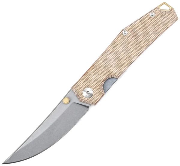 Giant Mouse ACE Clyde Linerlock Natural Micarta Pocket Knife