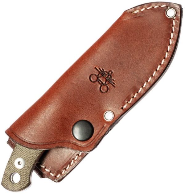Giant Mouse GMF1-XL Fixed Blade Green Micarta