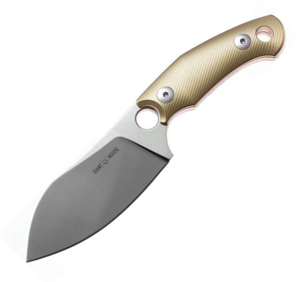 GM11897.jpg Giant Mouse GMF1-XL Fixed Blade - Brass Handle Elmax