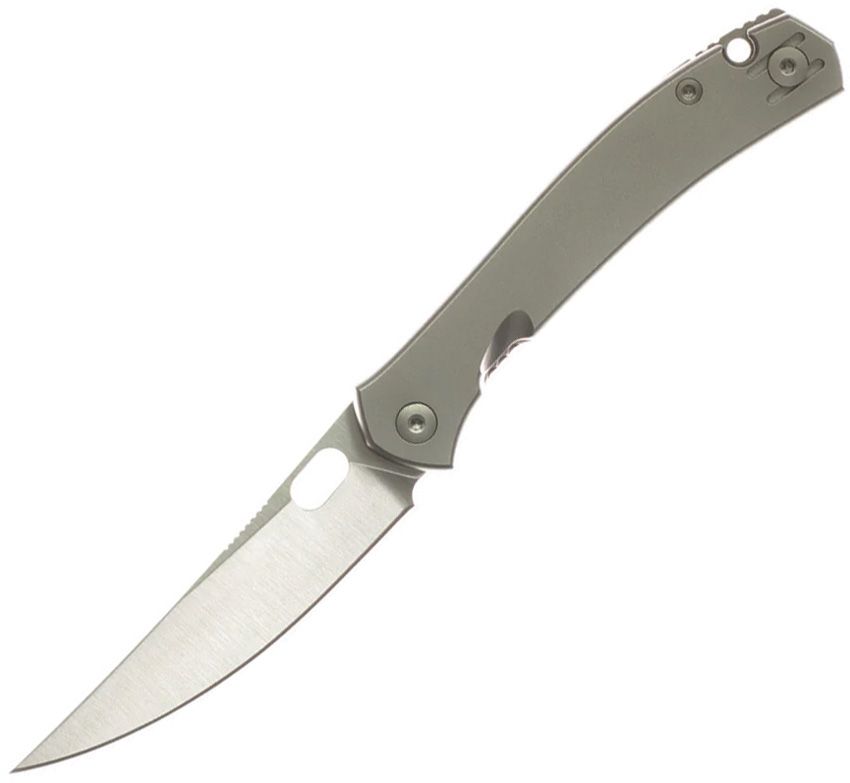 Giant Mouse ACE Bleecker Framelock Folding Knife 3.25" CPM MagnaCut Gray Titanium