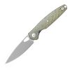 Giant Mouse ACE REO Linerlock - Green Canvas Micarta