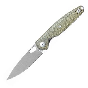 Giant Mouse ACE REO Linerlock - Green Canvas Micarta