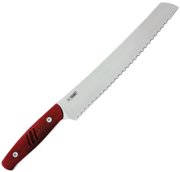 Giant Mouse Bread Knife - Red G10 Full Tang