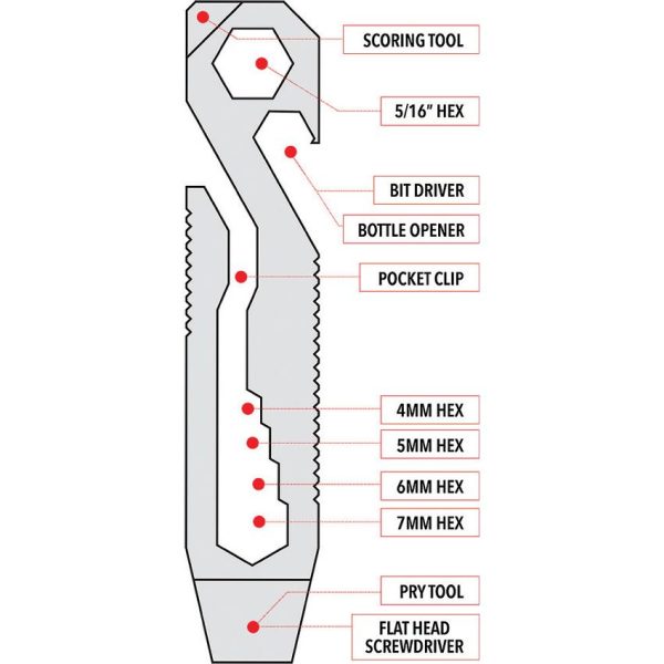 Griffin Pocket Tool Stainless - 3 inch Multi-Tool