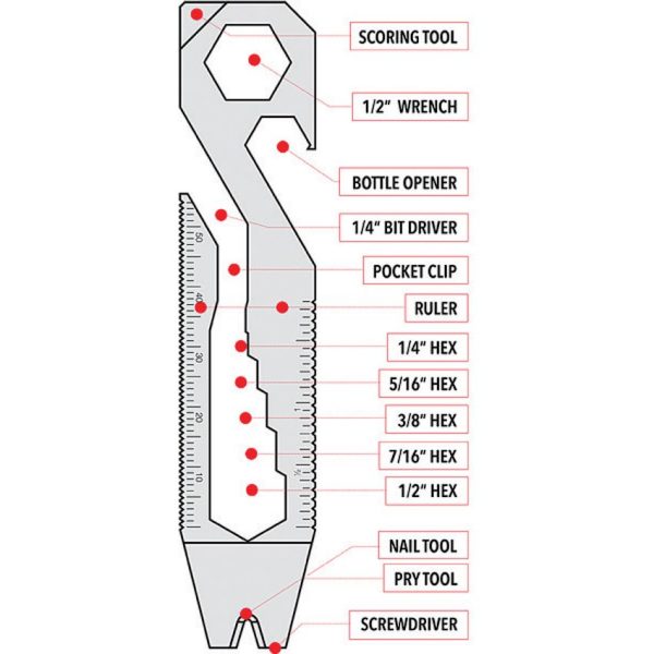 Griffin Pocket Tool GPT XL Stainless Steel Multi-Tool