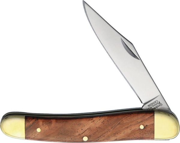 Grohmann Folder Brown Wood - Stainless Blade