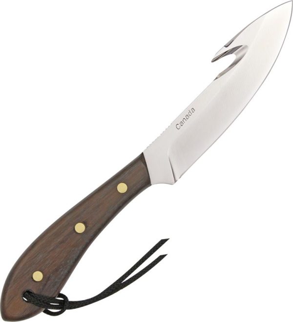 Grohmann Survival Guthook Skinner Fixed Blade Stainless Rosewood