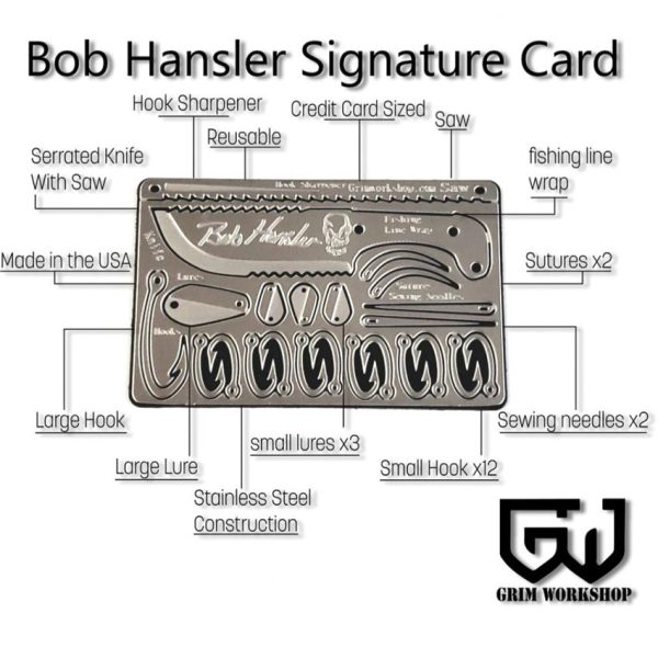 Grim Workshop Bob Hansler Survival Card Stainless Steel