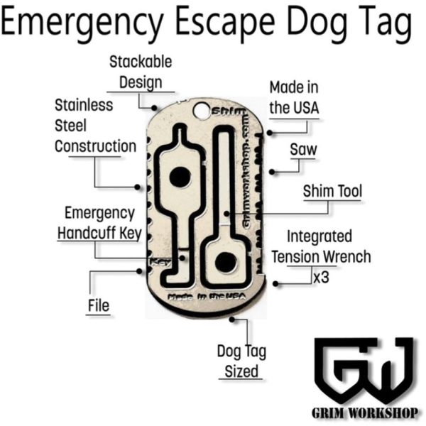 Grim Workshop Escape and Evasion Dog Tag - Tactical