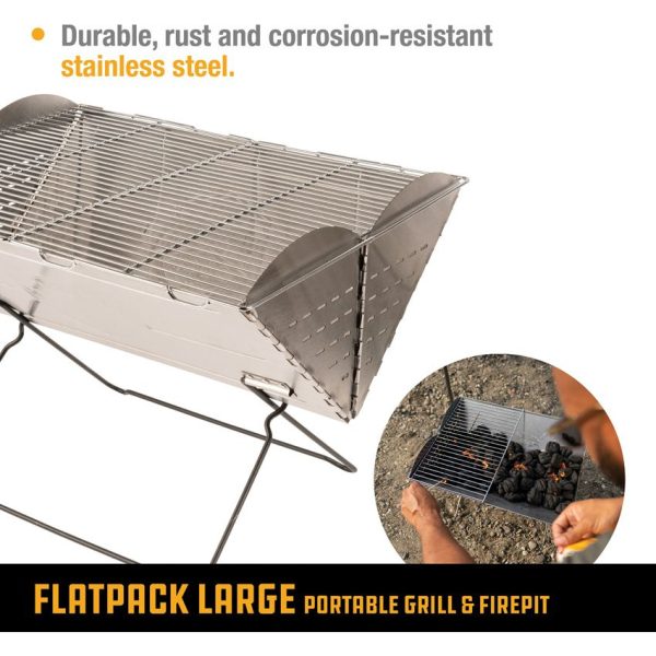 Grilliput Flatpack Large Portable Grill Stainless Steel
