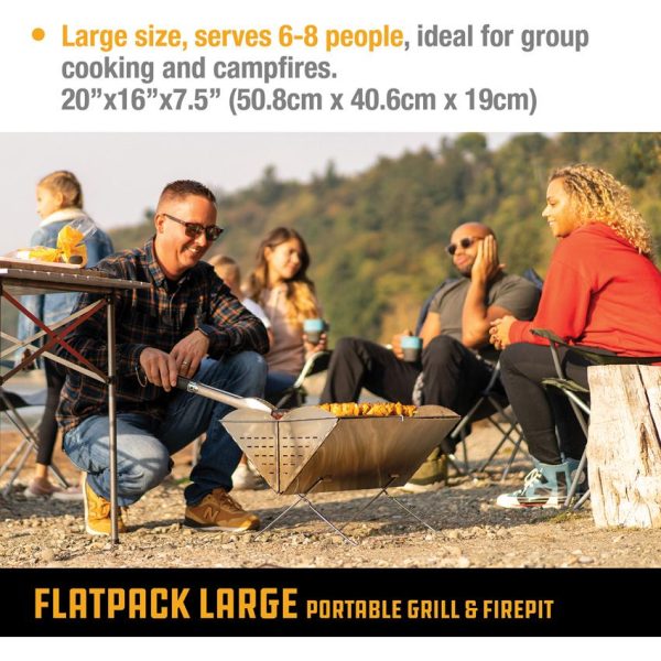 Grilliput Flatpack Large Portable Grill Stainless Steel