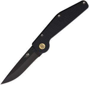 GT103.jpg GT KNIVES Auto Button Lock ATS-34 Drop Point - Black