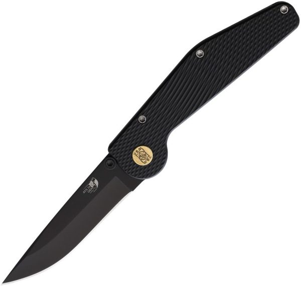 GT103.jpg GT KNIVES Auto Button Lock ATS-34 Drop Point - Black
