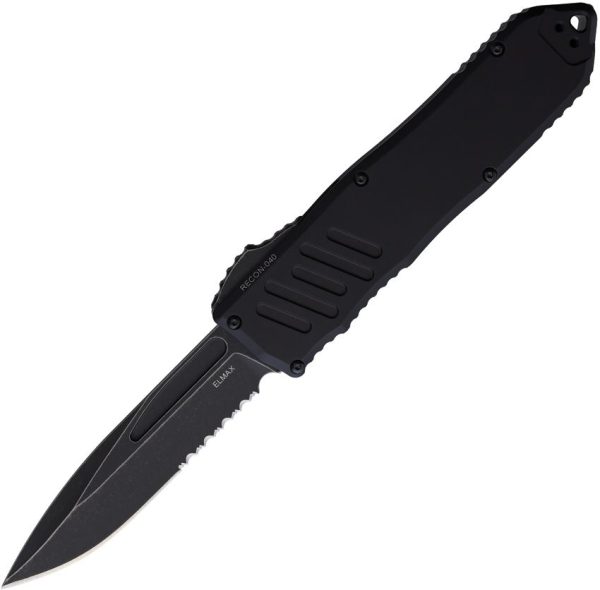 Guardian Tactical Auto Recon 040 OTF Black Stonewash Serrated