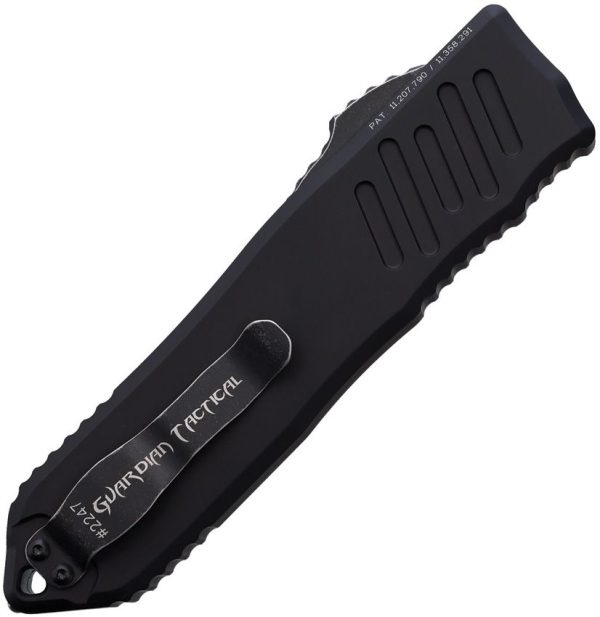 Guardian Tactical Auto Recon 040 OTF Black Stonewash Serrated
