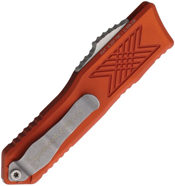 GT124531_add_01.jpg Guardian Tactical GTX025 Auto OTF Stonewash Dagger Orange