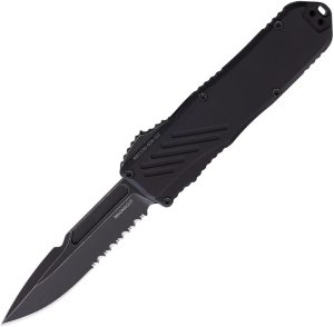GT93612.jpg Guardian Tactical Auto Recon 035 OTF Black Stonewash Serr